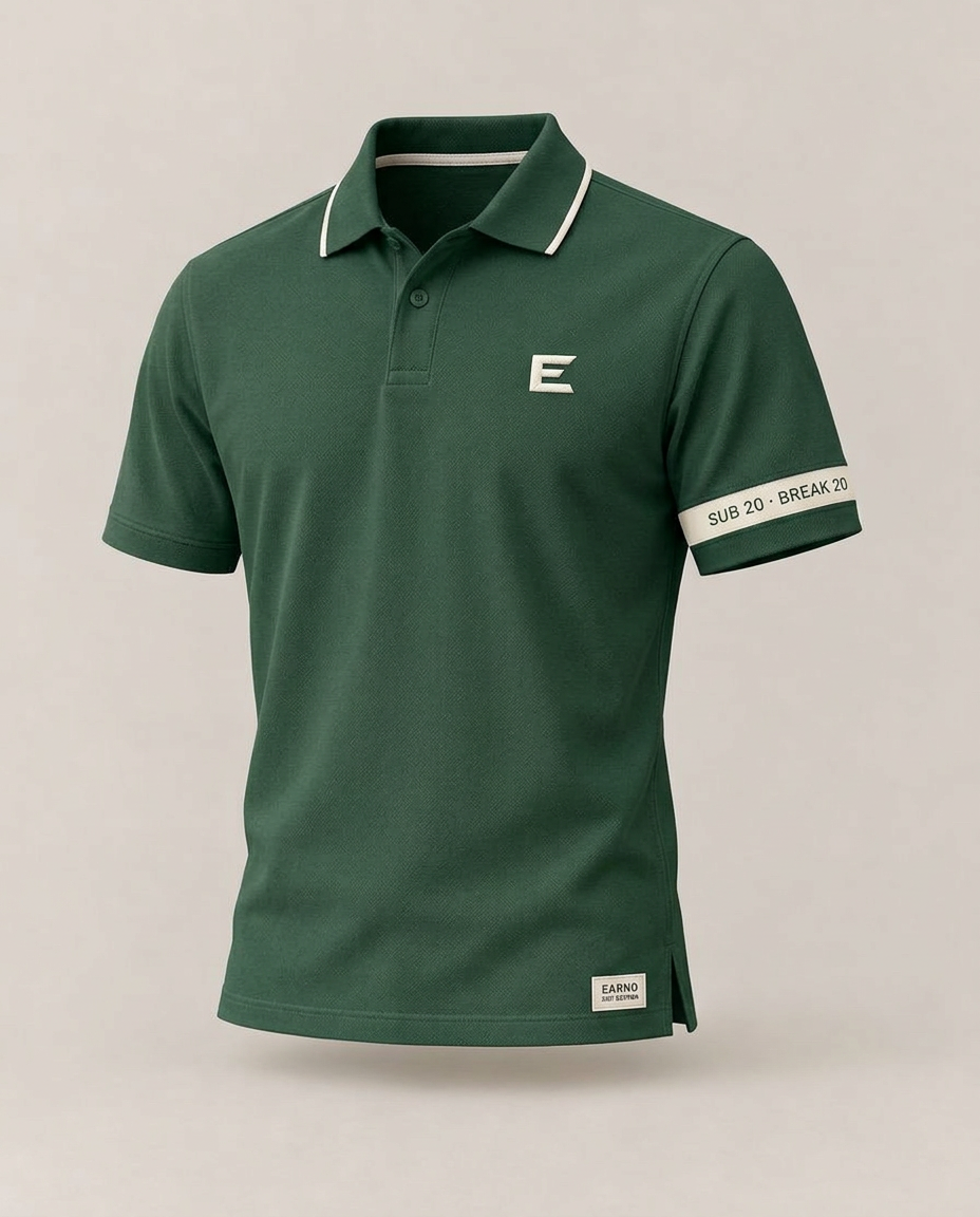 EARND Polo — SUB 20 in Forest green